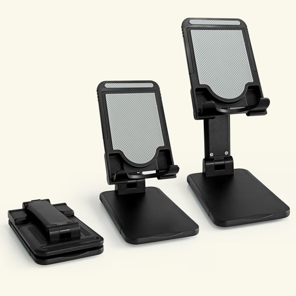 

1pc Creative Foldable Desktop Phone Holder, Black