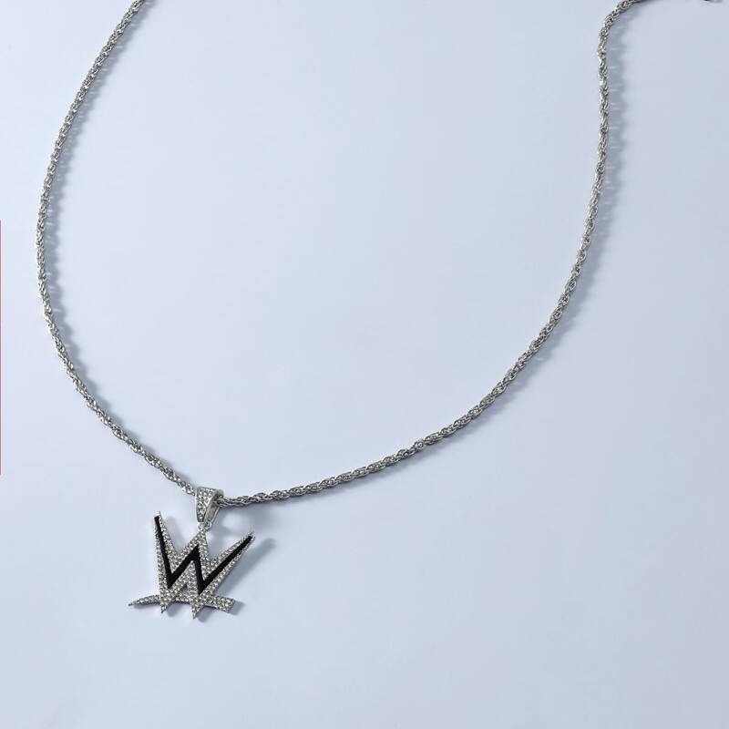 

Guys Letter Charm Necklace, Silver