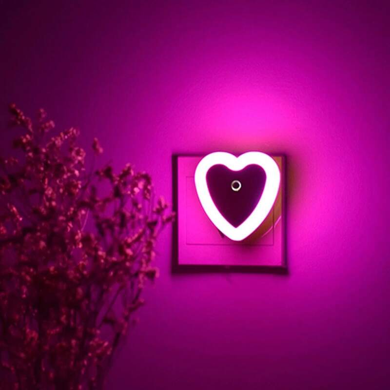 

Heart Shaped Plug-in Night Light, Hot pink