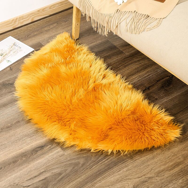 

Semicircle Faux Fur Carpet, Orange