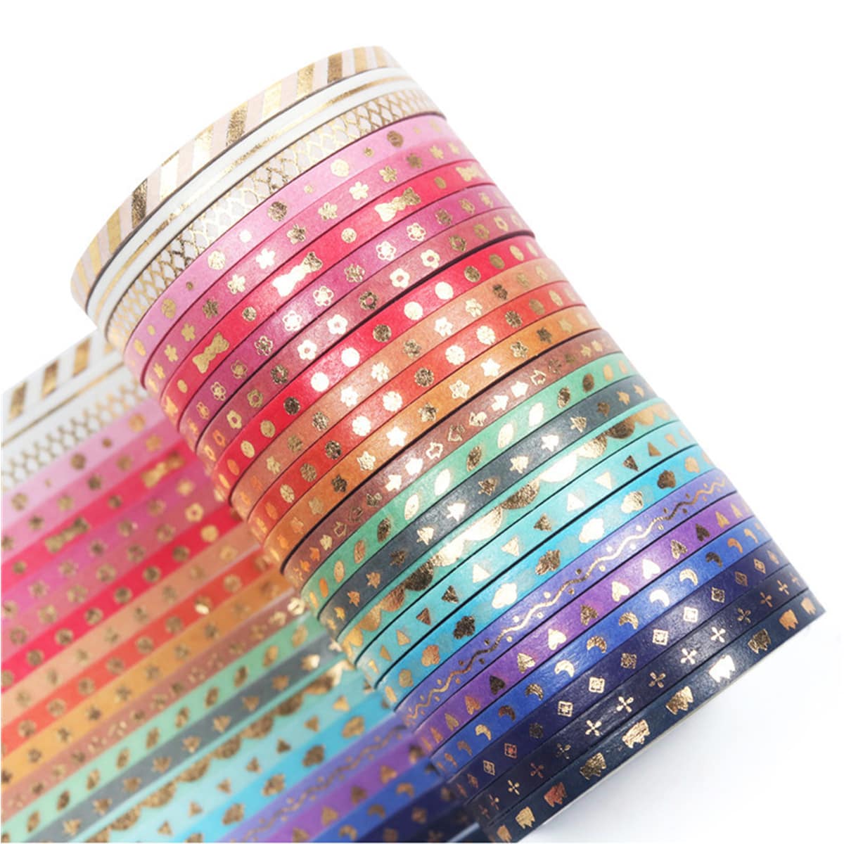 

24pcs Random Hot Stamping DIY Tape, Multicolor