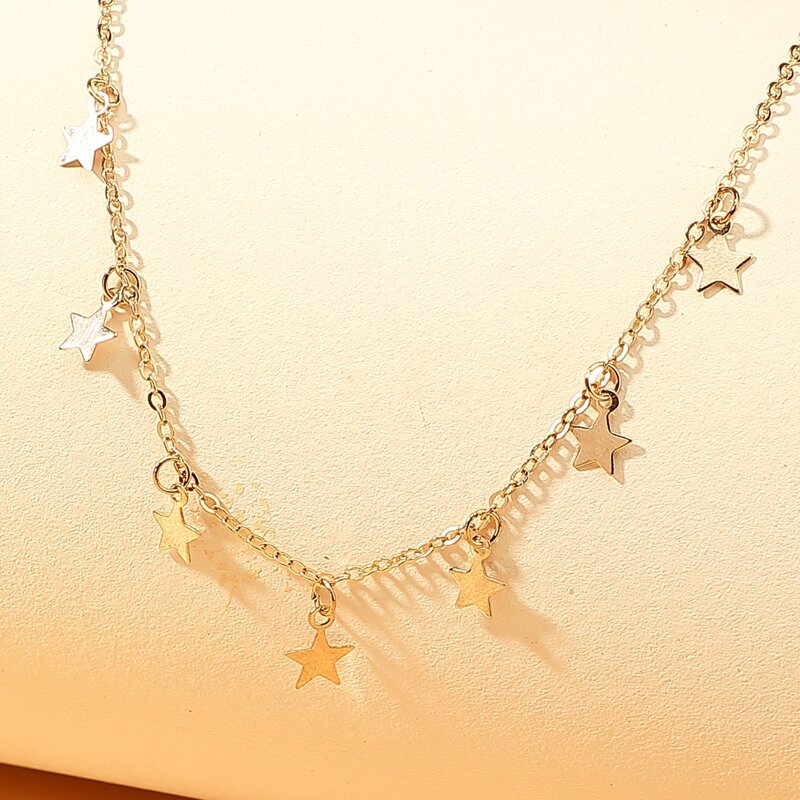 

Star Clavicle Necklace, Gold