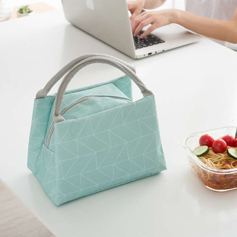 

Geometric Pattern Lunch Bag, Baby blue