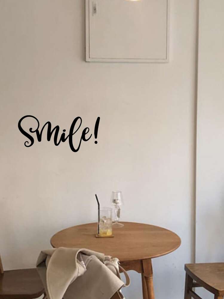 Letter Graphic Wall Sticker, Black Self Adhesive Wall Art Decal For Home Decor, Stickers, Wall Decal, Vinyl Decal For Home Decorations, Spring Decoration Items Refresh Your Home, Festival Decoration Stickers Gifts Birthday Graduation