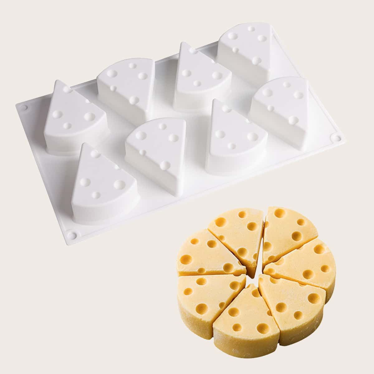 

1pc Silicone Cake Mold, White