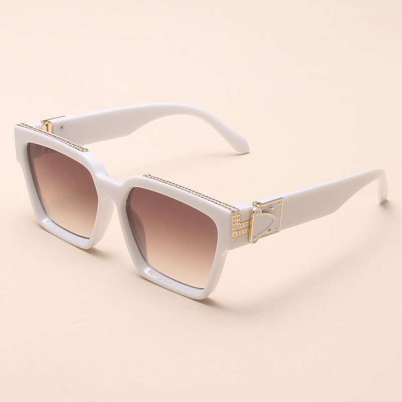 

Acrylic Frame Sunglasses, White
