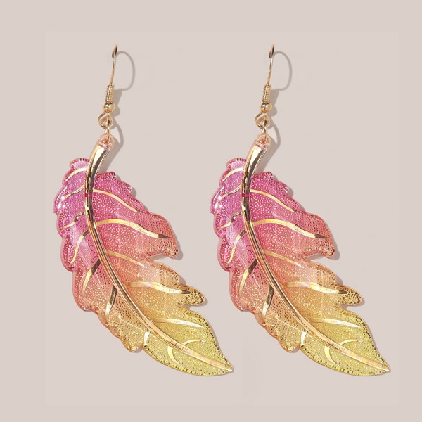 

Leaf Drop Earrings, Multicolor