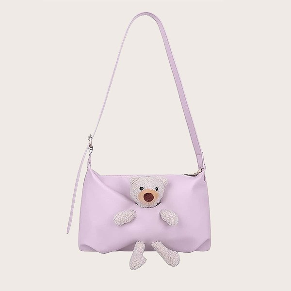 

Girls Cartoon Graphic Shoulder Bag, Purple