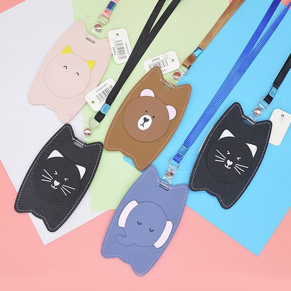 

1pc Random Cartoon Lanyard Card Holder, Multicolor