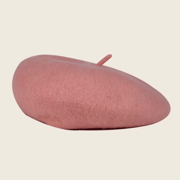 

Toddler Kids Solid Beret, Pink