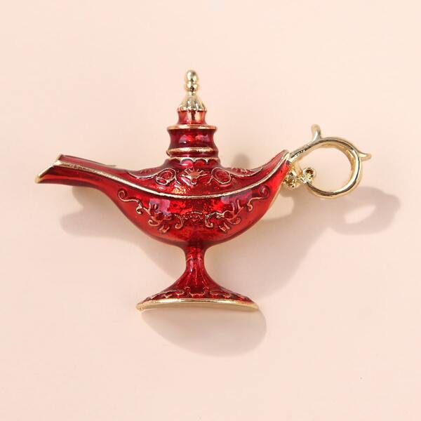 

Magic Lamp Design Brooch, Red