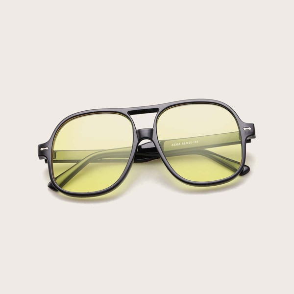 

Top Bar Acrylic Sunglasses, Yellow