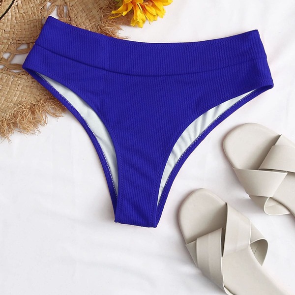 

Rib High Waisted Bikini Panty, Royal blue