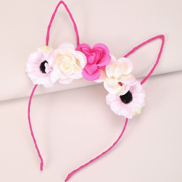 

Toddler Girls Flower Decor Hair Hoop, Multicolor