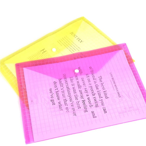 

5pcs Random Color Clear File Pocket, Multicolor