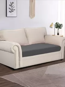 1pc Plain Sofa Seat Cushion Cover Without Filler - Dark Grey - View 7