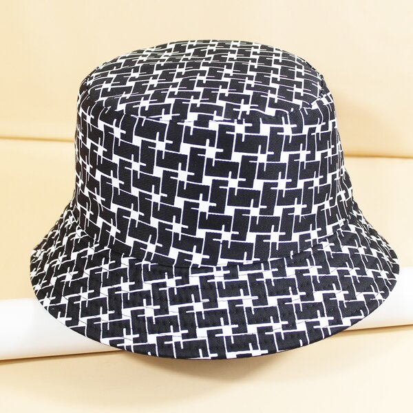 

Geometric Reversible Bucket Hat, Black