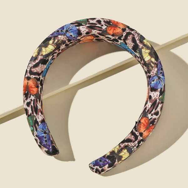 

Butterfly Pattern Padded Hair Clip, Multicolor