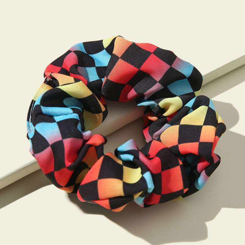

Plaid Pattern Scrunchie, Multicolor