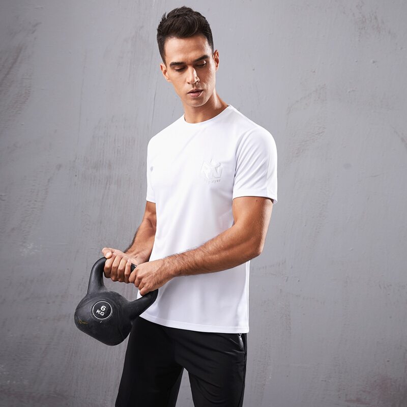 

Men Letter Graphic Sports Tee, White