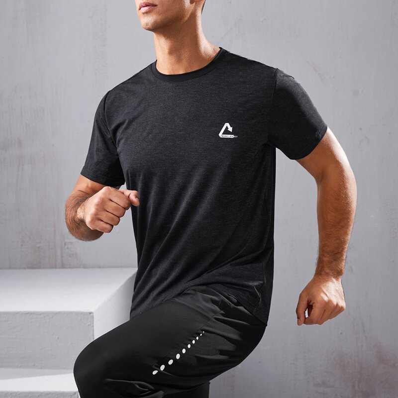 

Men Letter Graphic Sports Tee, Black