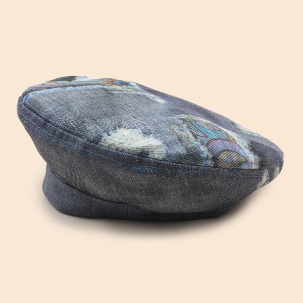 

Ripped Decor Beret, Multicolor