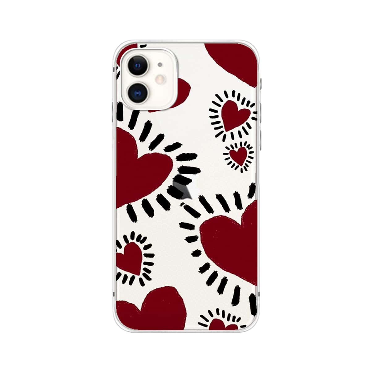 

Heart Print iPhone Case, Multicolor
