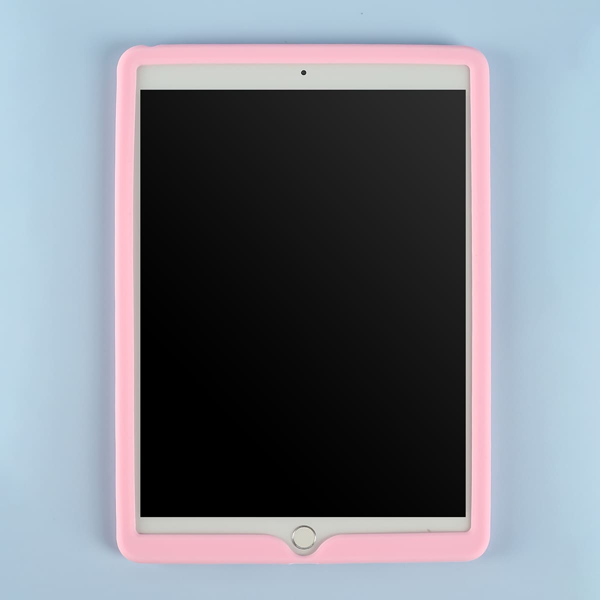 

1pc Solid Silicone iPad Case, Pink