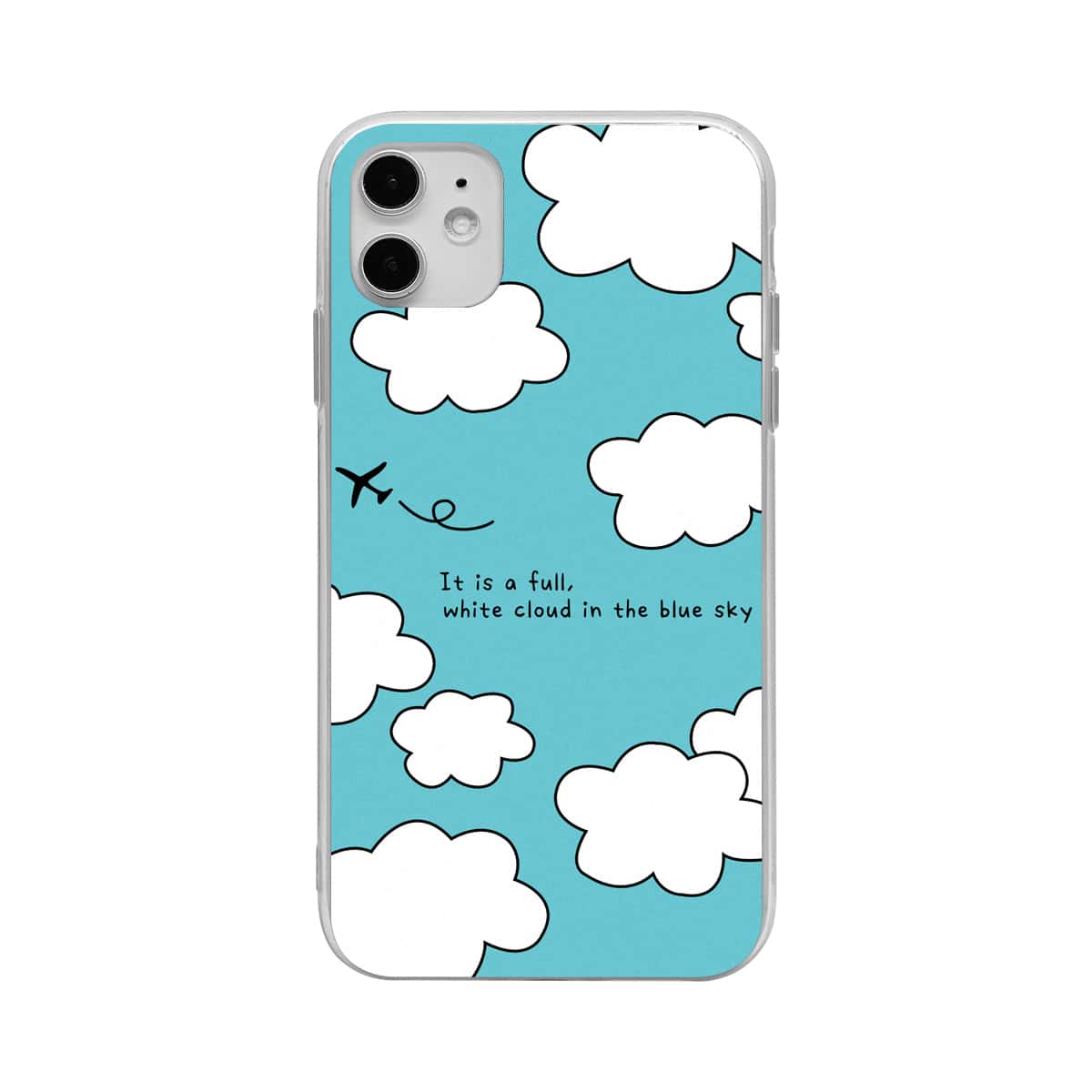 

Cloud & Slogan Graphic iPhone Case, Multicolor
