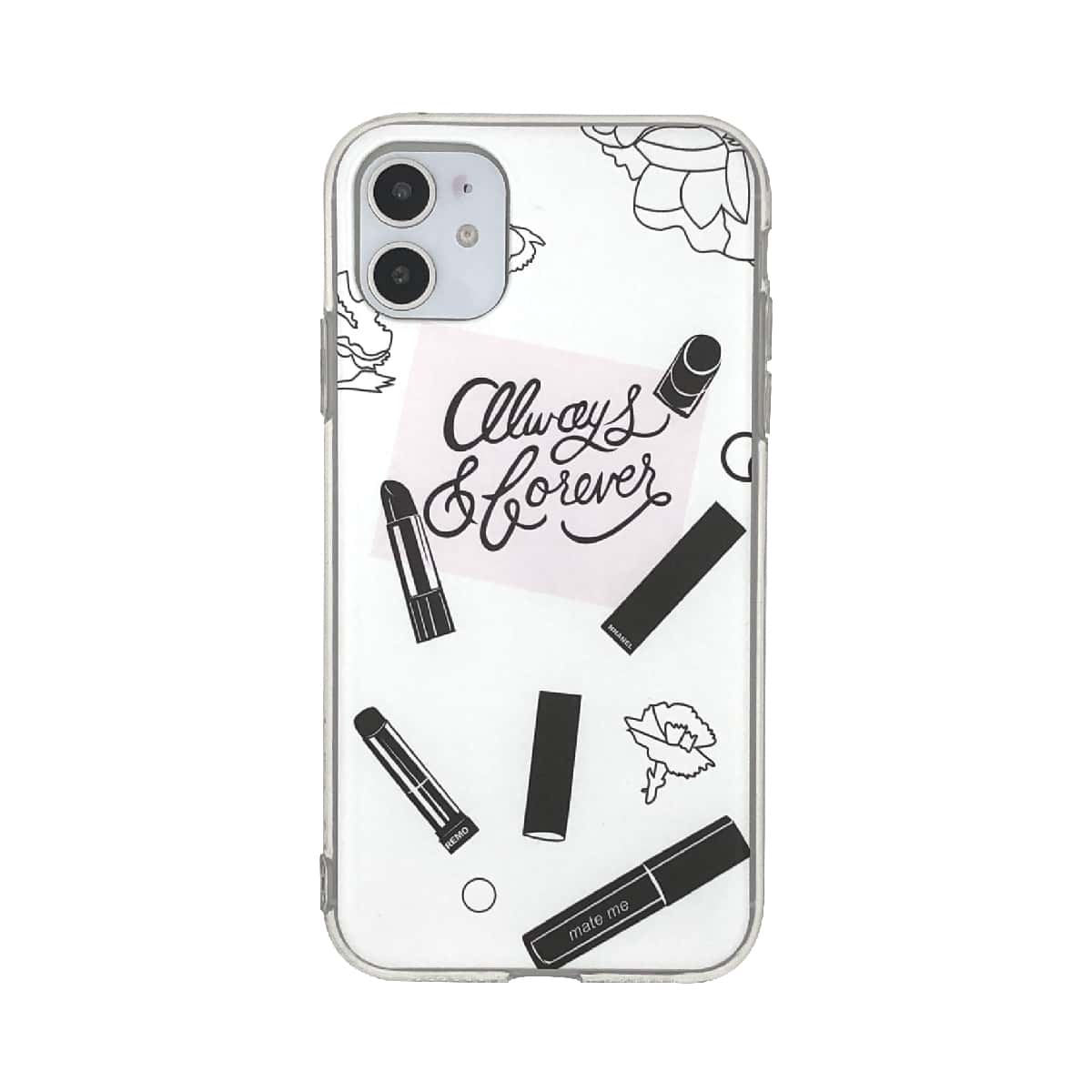 

1pc Lipstick Print iPhone Case, Multicolor