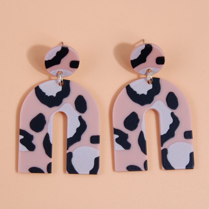 

Acrylic U Drop Earrings, Multicolor