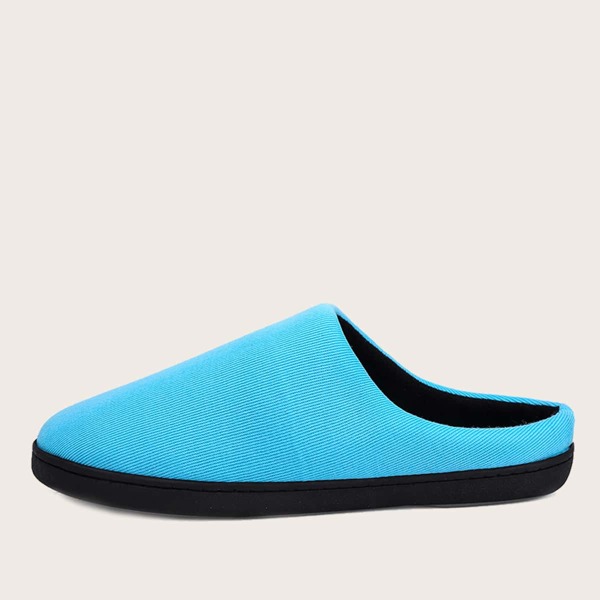 

Men Round Toe Slippers, Blue
