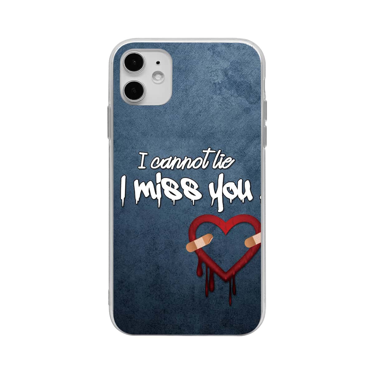 

Heart & Slogan Graphic iPhone Case, Multicolor