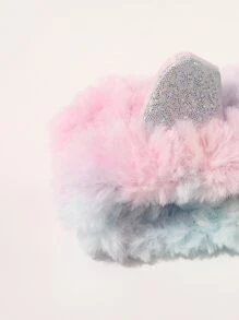 Fluffy Unicorn Decor Headband - Multicolor - View 3