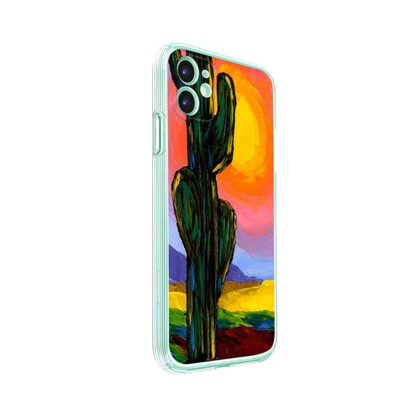 

Чехол для iPhone с принтом кактусов и гор, Многоцветный