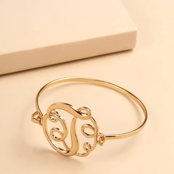 

Letter Design Bracelet, Gold