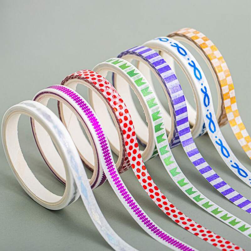 

10pcs Random Geo Decorative Tape, Multicolor