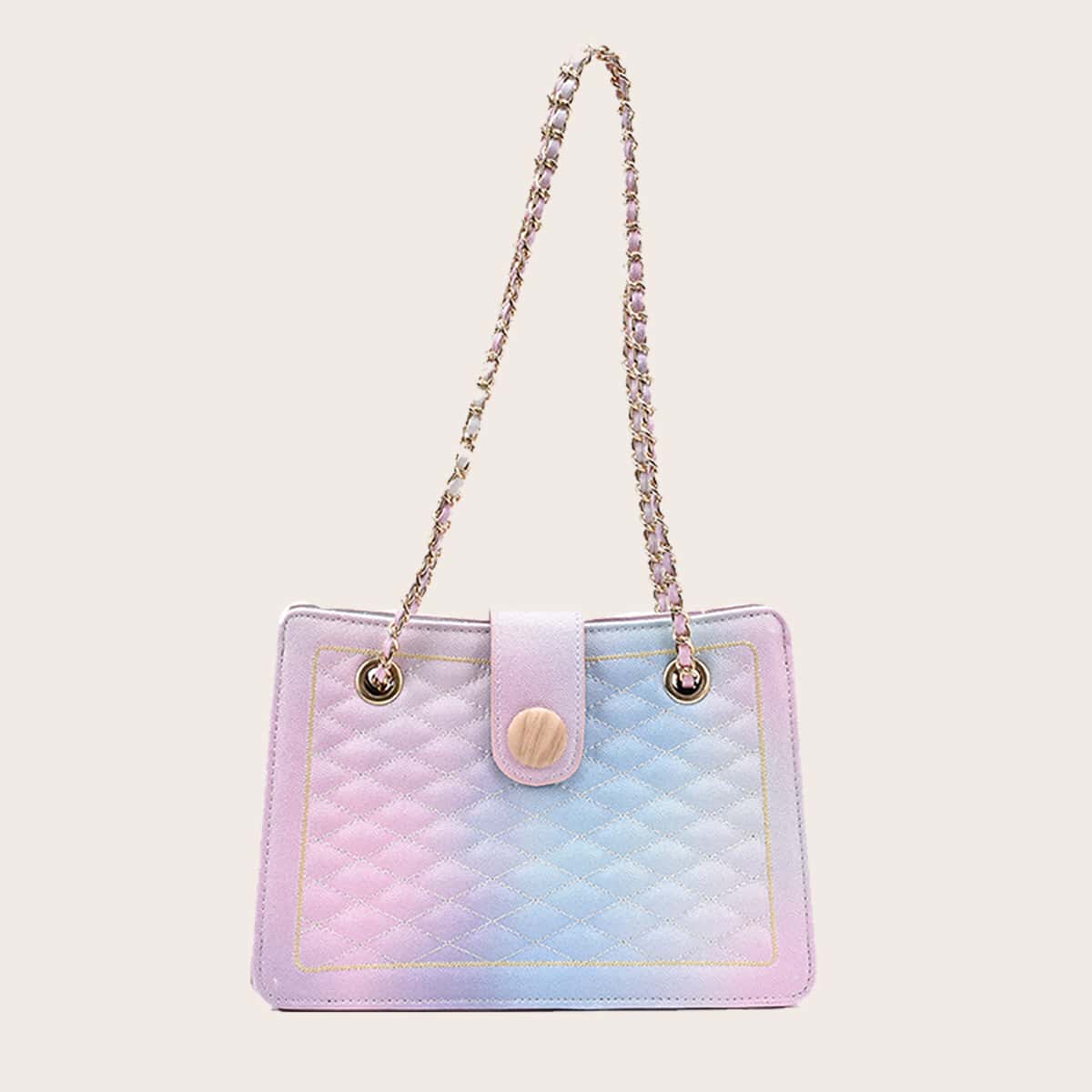 

Quilted Colorblock Shoulder Bag, Multicolor