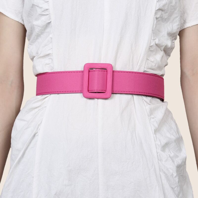 

Square Buckle Belt, Hot pink