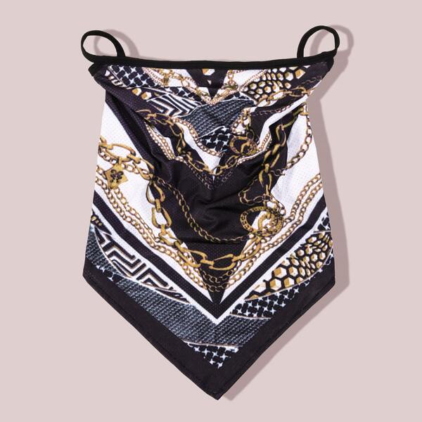

Chain Pattern Sun Protection For The Face, Multicolor