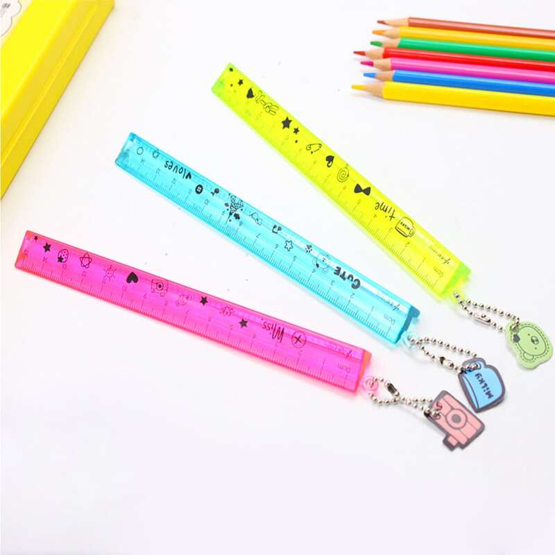 

1pc Random Ruler With Pendant, Multicolor