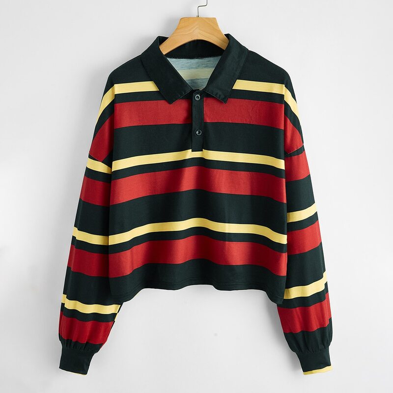 

Striped Polo Tee, Multicolor