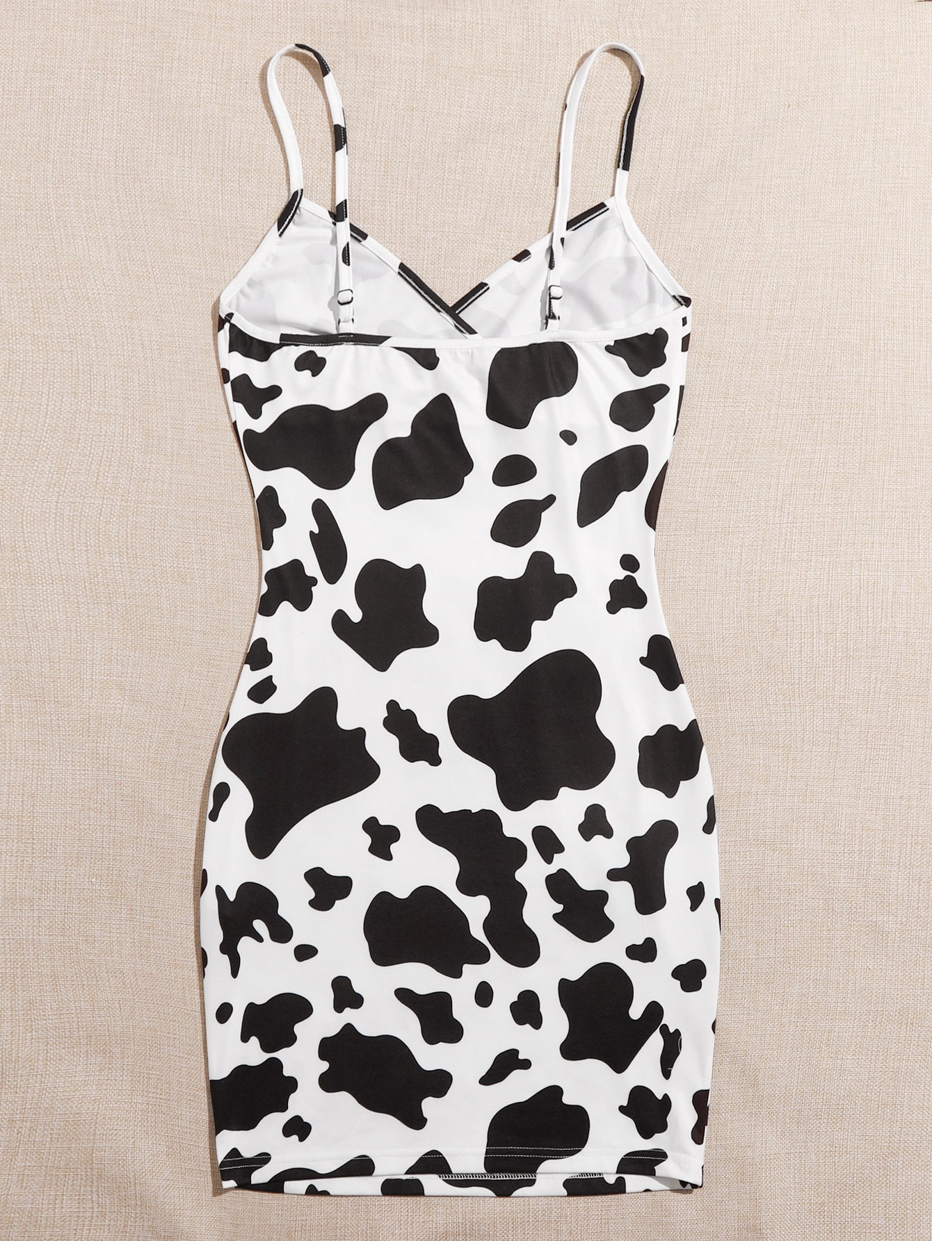 cow print bodycon dress