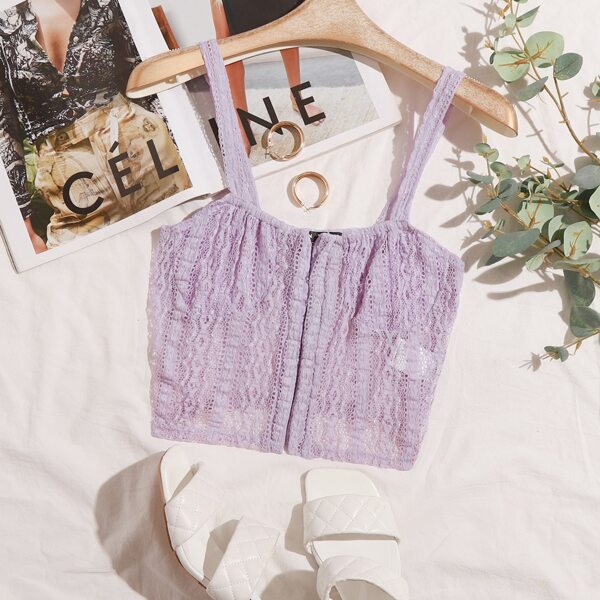 

Lace Cami Top, Lilac purple