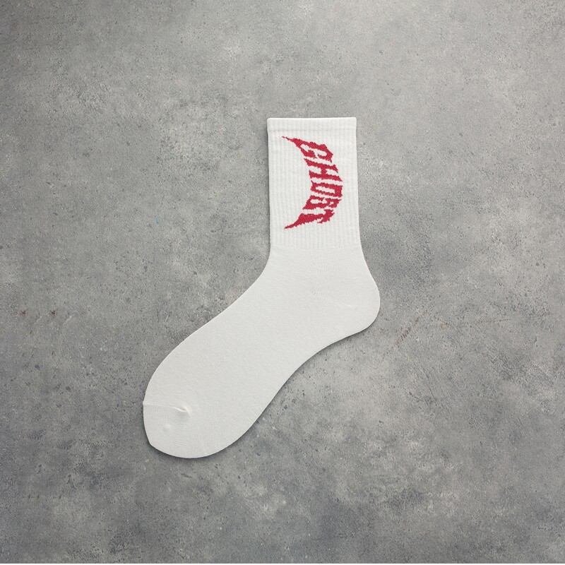 

1pair Letter Graphic Socks, White