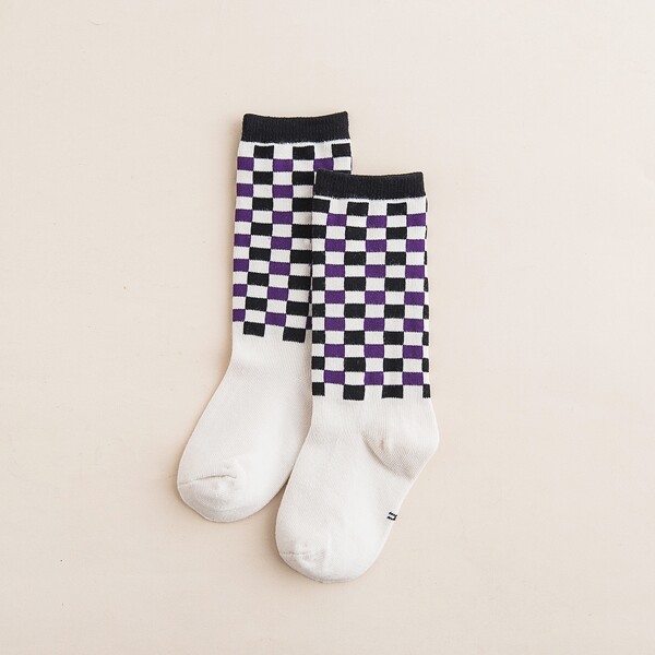 

Toddler Kids Plaid Pattern Socks, Multicolor