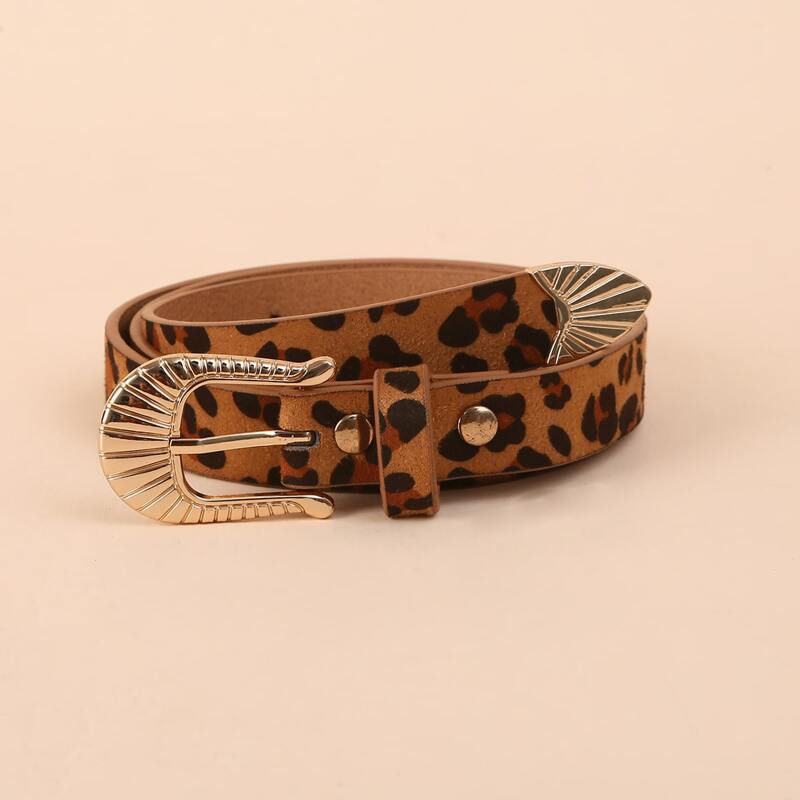 

Leopard Buckle Belt, Multicolor