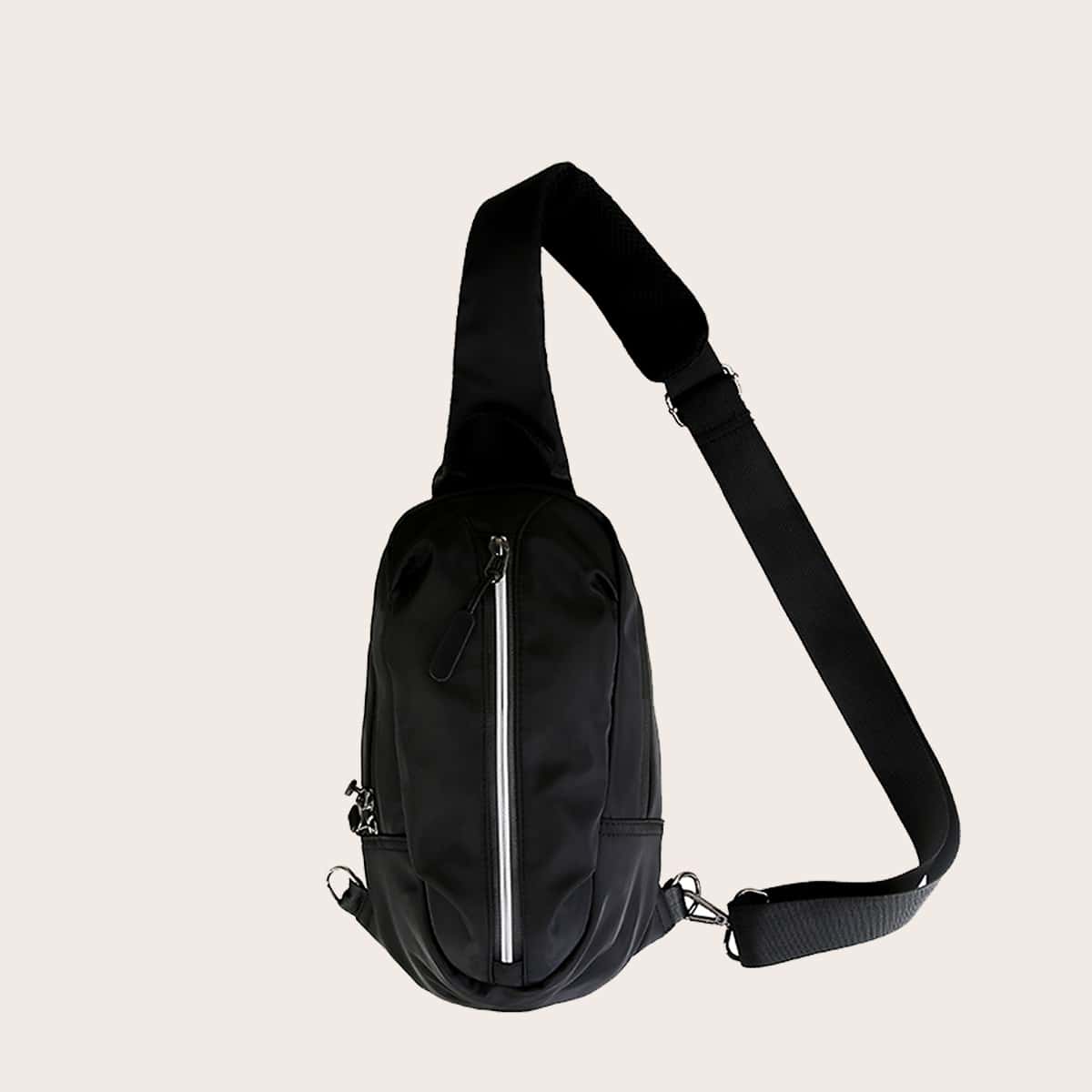 

Guys Zip Front Fanny Pack, Black