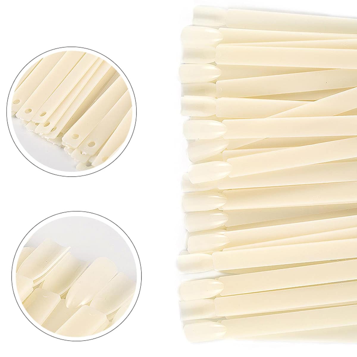 

50pcs Solid False Nail, Beige