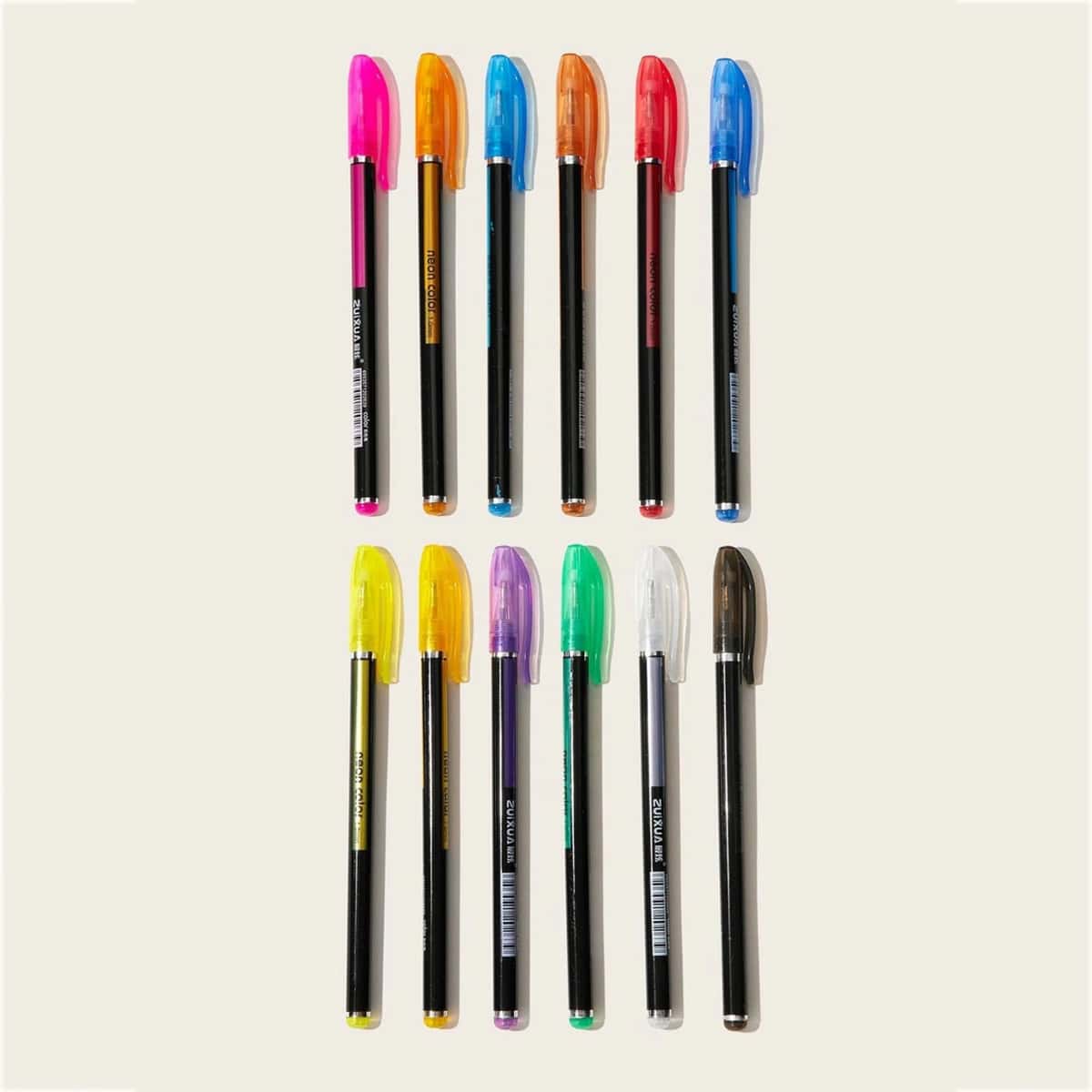 

12pcs Colorful Gel Pen, Multicolor